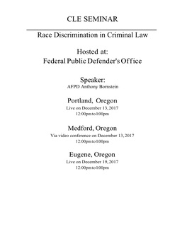 2017-12-13 Race Discrimination in Criminal