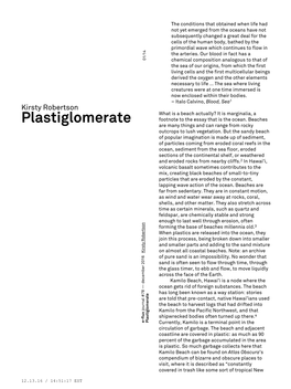 Plastiglomerate Are Many Things and Can Range from Rocky Outcrops to Lush Vegetation