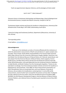 Tooth Size Apportionment, Bayesian Inference, and the Phylogeny of Homo Naledi