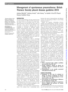 Management of Spontaneous Pneumothorax: British Thorax: First Published As 10.1136/Thx.2010.136986 on 9 August 2010