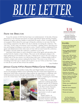 Blue Letter No. 3772, August 2016