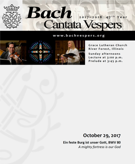 October Cantata Bulletin