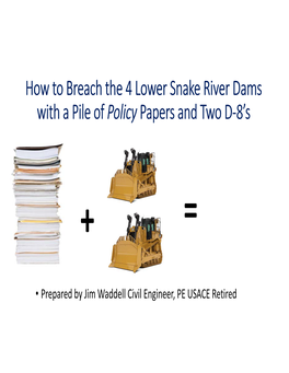 How to Breach the 4 Lower Snake River Dams with a Pile of Policy Papers and Two D‐8’S