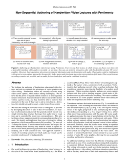 Non-Sequential Authoring of Handwritten Video Lectures with Pentimento