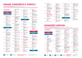 House Concerts E Cortili Concerti Diffusi