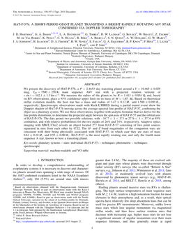 A Short-Period Giant Planet Transiting a Bright Rapidly Rotating A8v Star Confirmed Via Doppler Tomography* J