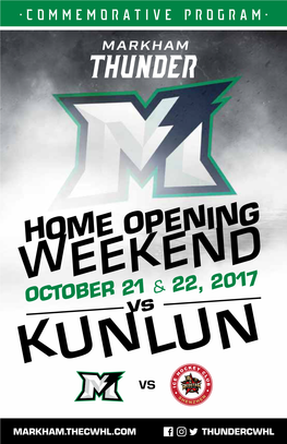 Markham Thunder Inaugural Program