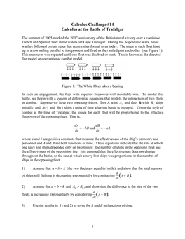 Calculus Challenge #14 Calculus at the Battle of Trafalgar