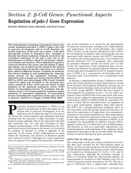 Section 2: ß-Cell Genes: Functional Aspects