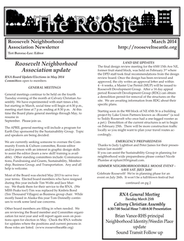 Roosevelt Neighborhood Association Update