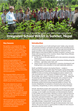 Integrated School WASH in Surkhet, Nepal