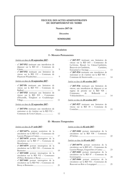 Recueil Des Actes Administratifs Du Departement Du Nord