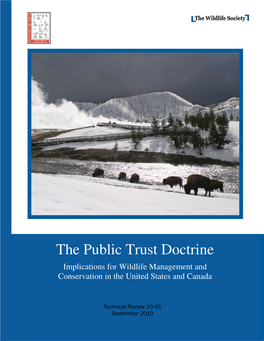 The Public Trust Doctrine