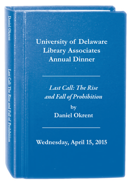 University of Delaware Library Associates Annual Dinner