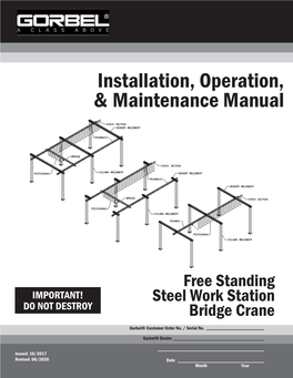 Installation, Operation, & Maintenance Manual