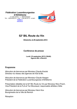 52E BIL Route Du Vin