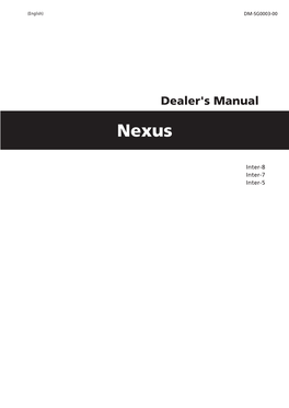 Dealer's Manual Nexus