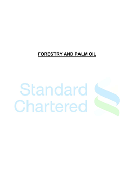 Forestry and Palm Oil