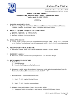 Board Meeting Packet