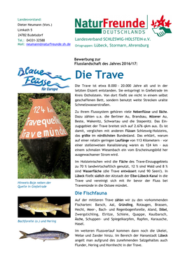 Die Trave Die Trave Ist Etwa 8.000 - 20.000 Jahre Alt Und in Der Letzten Eiszeit Entstanden