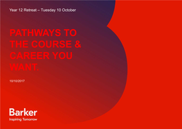 Pathways to the Course & Career You Want