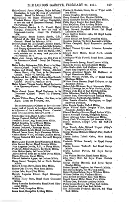 THE LONDON GAZETTE, Febbuary 24, 1874. 829