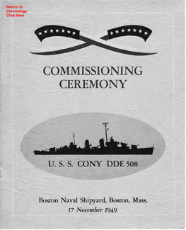 Commissioning Ceremony