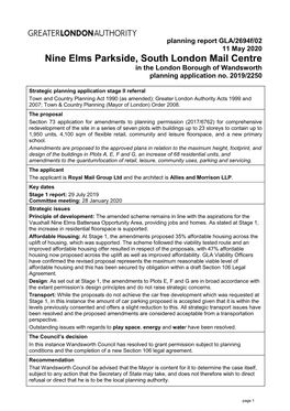 Nine Elms Parkside, South London Mail Centre in the London Borough of Wandsworth Planning Application No