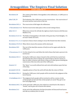 Armageddon: the Empires Final Solution STUDY GUIDE NO