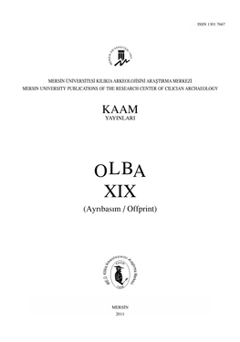 OLBA XIX (Ayr›Bas›M / Offprint)