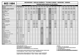 663 I 664 Rozkład Jazdy Ważny Od 1.01.2021R