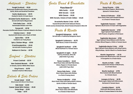 Starters Garlic Bread & Bruschetta Salads & Side Orders Pasta & R