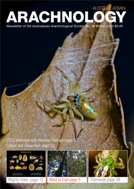 Australasian Arachnology 89 (Winter 2020)