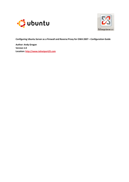 Configuring Ubuntu Server As a Firewall and Reverse Proxy for OWA 2007.Docx