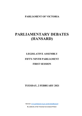 Parliamentary Debates (Hansard)