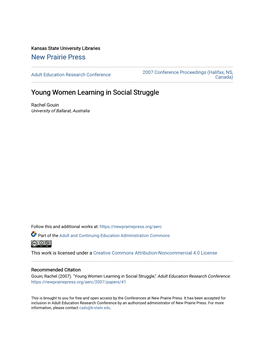 Young Women Learning in Social Struggle