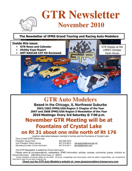 11 2010 GTR News