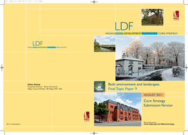 Built Environment and Landscapes Final Topic Paper 9 Core Strategy Submission Version