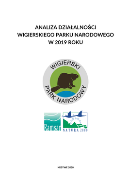 Analiza Działalności Wigierskiego Parku Narodowego W 2019 Roku