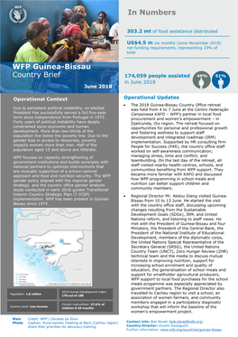 WFP Guinea-Bissau Country Brief in Numbers