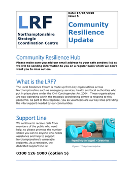 Community Resilience Update Community Resilience Hub What Is the LRF? Support Line