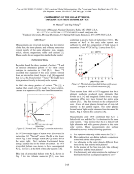 INFORMATION from ISOTOPE RATIOS O. Manuel(1)