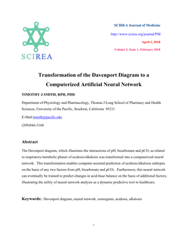 Transformation of the Davenport Diagram to a Computerized Artificial Neural Network