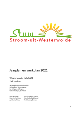 Jaarplan En Werkplan 2021