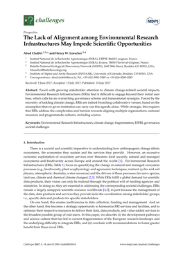 The Lack of Alignment Among Environmental Research Infrastructures May Impede Scientific Opportunities