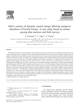 Half a Century of Dynamic Coastal Change Affecting Mangrove Shorelines of French Guiana. a Case Study Based on Remote Sensing Data Analyses and Field Surveys