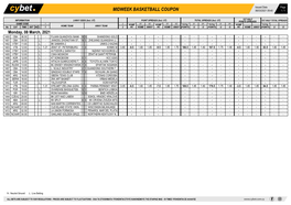 Midweek Basketball Coupon 06/03/2021 09:40 1 / 1