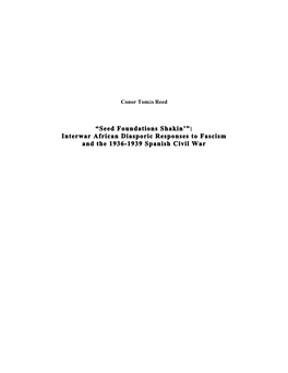 Interwar African Diasporic Responses to Fascism and the 1936-1939 Spanish Civil War