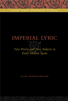 Imperial Lyric, Which Seeks to Address This Shortcoming