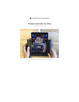 Pinball Controller for Ipad Created by John Park